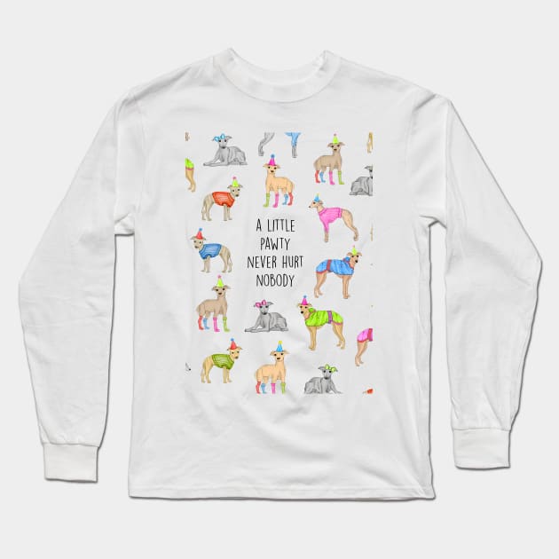 A LITTLE PAWTY NEVER HURT NOBODY Long Sleeve T-Shirt by Poppy and Mabel